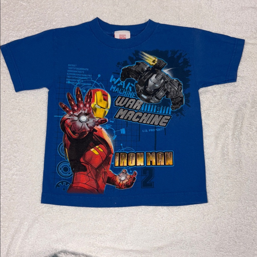 Marvel iron man 2 war machine cotton short sleeve tee boys 5/6